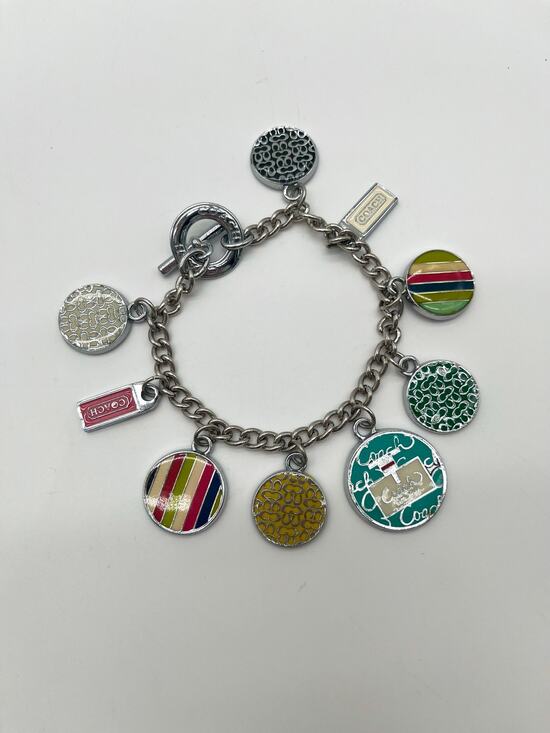 Coach Jewelry - COACH Y2K VINTAGE Charm Bracelet with 9 Pieces, Silver